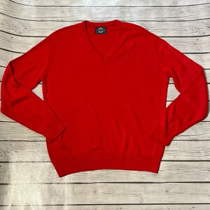 🌻JANTZEN Men’s sz. L Red V-Neck Sweater